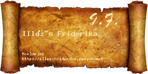 Illés Friderika névjegykártya