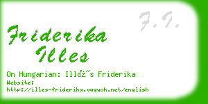 friderika illes business card